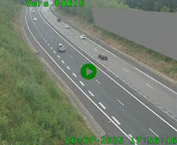 Caméra routière sur l'autoroute A20 à Saint-Pardoux-l'Ortigier, à la jonction avec l'A89. Vue orientée vers Paris