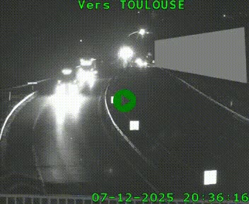 Caméra routière sur l'autoroute A20 à Noailles, en périphérie de Brive-la-Gaillarde. Vue orientée vers Toulouse