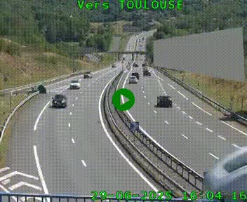 Caméra routière sur l'autoroute A20 à Noailles, en périphérie de Brive-la-Gaillarde. Vue orientée vers Toulouse