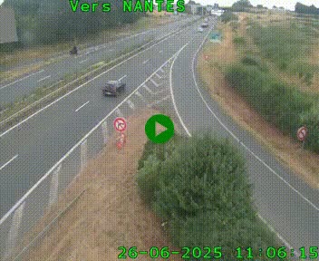 Webcam N147 au nord de Poitiers et à la jonction avec la A10