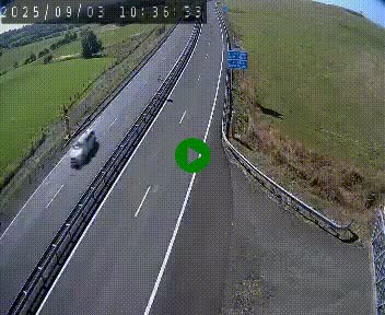 Caméra autoroute A75 à hauteur du col de la Fageole en direction de Clermont-Ferrand
