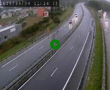 Caméra autoroute A75 à hauteur du col du rocher blanc en direction de Montpellier