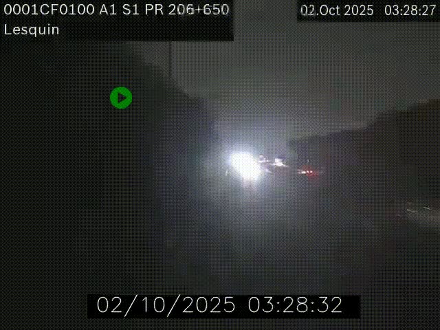Webcam autoroute A1 à hauteur de Lesquin. Vue orientée vers Lille