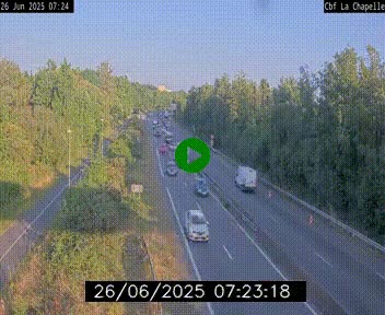 Webcam sur le périphérique de Nantes (N844) à hauteur de Porte de la Chapelle, au nord de la ville