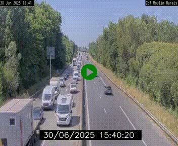 Webcam sur le périphérique de Nantes (N844) entre la Porte de Saint-Luce et la Porte d'Anjou, à l'est de la ville