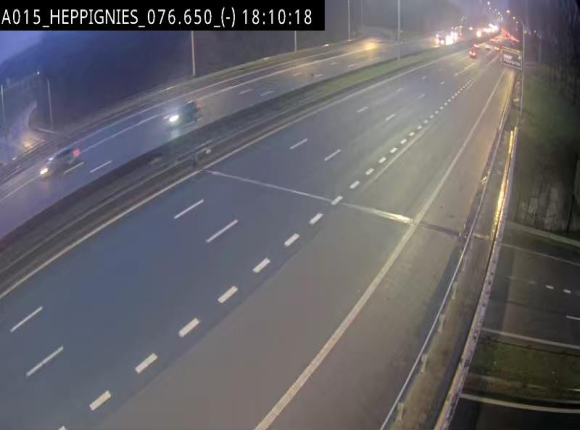 Webcam autoroute Belgique - Heppignies - E42 direction Namur - BK 76.4