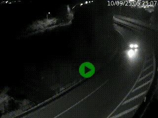 Caméra autoroute à la jonction entre l'A7 et la D301 (Boulevard urbain Sud de Lyon) à Feyzin, au sud de Lyon. Vue orientée vers Mions