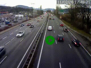 Caméra routière à hauteur des centres commerciaux et de la sortie 14 en direction d'Albertville