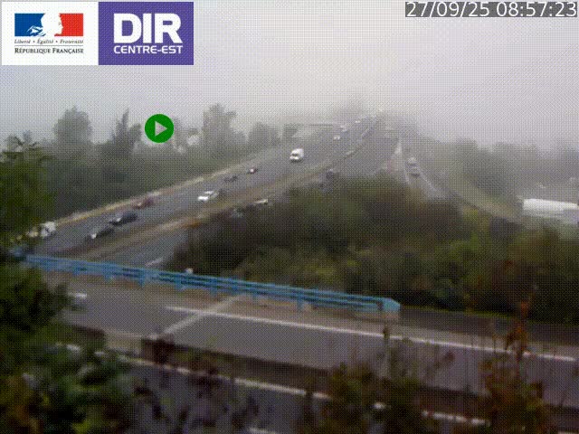 Webcam autoroute sur A450 à Pierre-Bénite en direction de Lyon et de l'autoroute A7