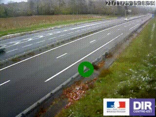 Webcam autoroute sur l'A77 à hauteur de Pouilly-sur-Loire en direction de Nevers