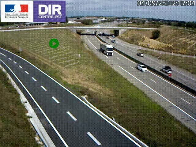 Webcam sur le contournement de Valence, sur la Nationale 7, caméra orientée vers Lyon
