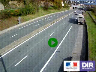 Caméra autoroutière sur l'A47 à hauteur de Givors, a proximité de Lyon. La webcam est orientée vers Lyon