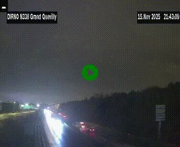 Webcam routière sur N338 à hauteur de Grand-Quevilly en périphérie de Rouen. Vue orientée vers Rouen