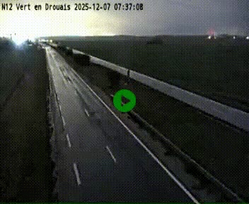Webcam à hauteur de Vert-en-Drouais sur la N12, en périphérie de Dreux. Vue orientée vers Alençon