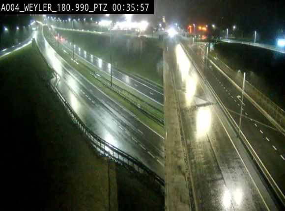 Webcam à la jonction entre la N81 et l'E411 à hauteur de la sortie 32 Longwy/Messancy à Arlon. Vue orientée vers Bruxelles