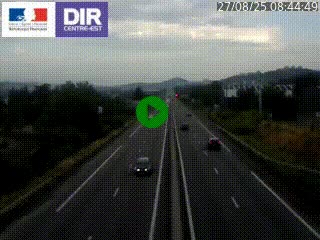 Caméra autoroute à Saint-Etienne (Les Littes) à hauteur du Ikea Saint-Etienne sur l'A72 en direction de Roanne
