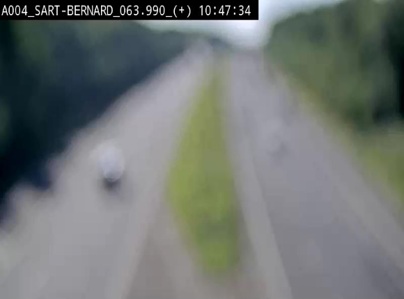 Webcam sur l'E411 à hauteur de la jonction avec la N4 à la sortie de Namur. Vue orientée vers Luxembourg