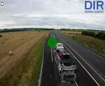 Webcam sur A84 à hauteur de l'échangeur de Poilley avec la N175, au sud d'Avranches