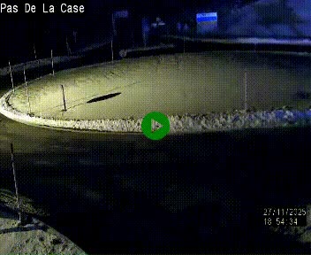 Webcam sur la N22 au niveau du poste frontière entre la France et Andorre à proximité de Pas de la Case à plus de 2000 mètres d'altitude