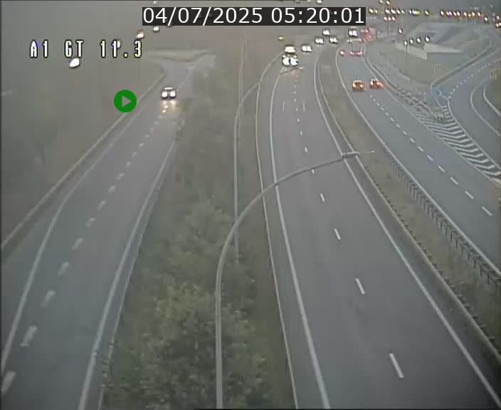 Traffic live webcam Luxembourg Senningerberg - A1 direction Allemagne - BK 11.3