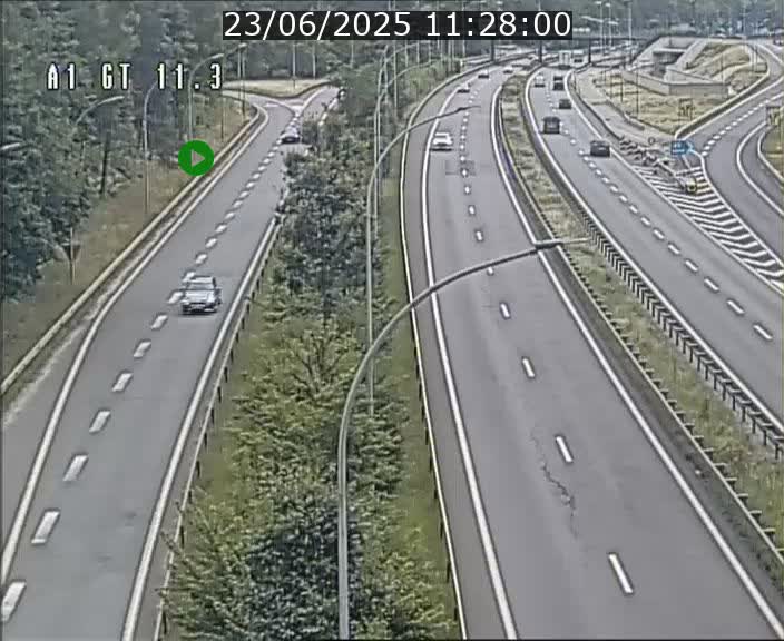 Traffic live webcam Luxembourg Senningerberg - A1 direction Allemagne - BK 11.3