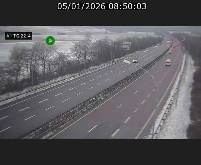 Traffic live webcam Luxembourg Flaxweiler - A1 direction Luxembourg - BK 22.4