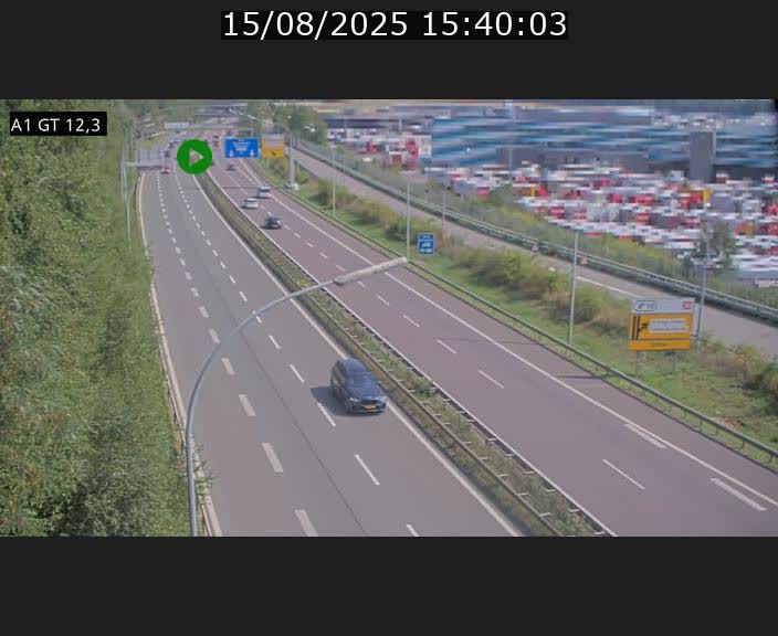 Traffic live webcam Luxembourg Senningerberg - A1 direction Allemagne - BK 12.3