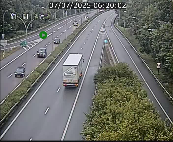Traffic live webcam Luxembourg Grevenmacher - A1 direction Allemagne - BK 26.2