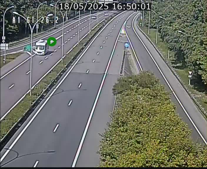 Traffic live webcam Luxembourg Grevenmacher - A1 direction Allemagne - BK 26.2