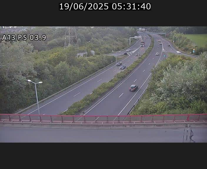 Traffic live webcam Luxembourg Differdange - A13 direction Esch-sur-Alzette - BK 3.9