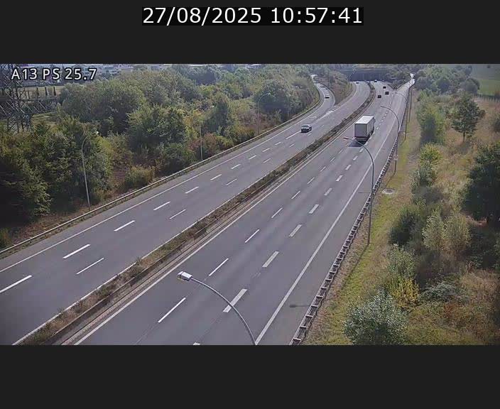 Traffic live webcam Luxembourg Frisange - A13 direction Allemagne - BK 26