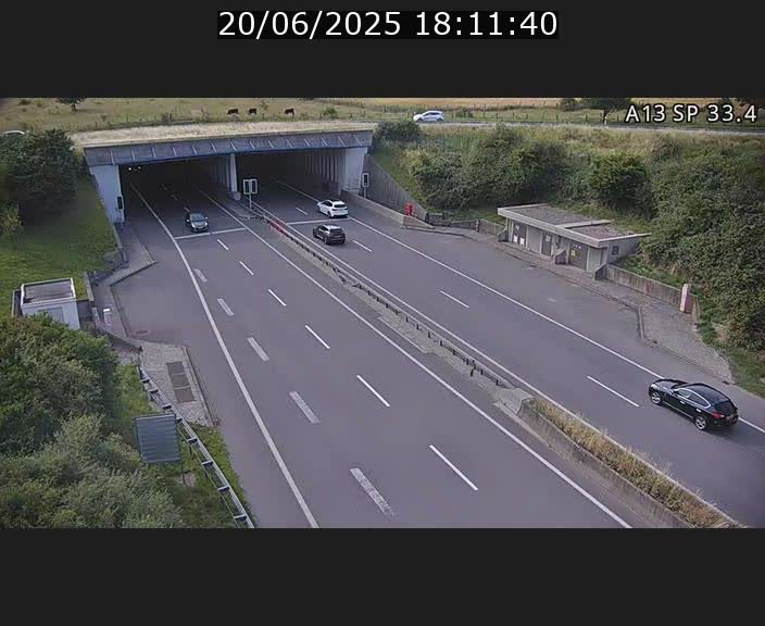 Webcam trafic sur A13 à hauteur d'Altwies en direction de Mondorf-les-bains et en provenance de l'Allemagne
