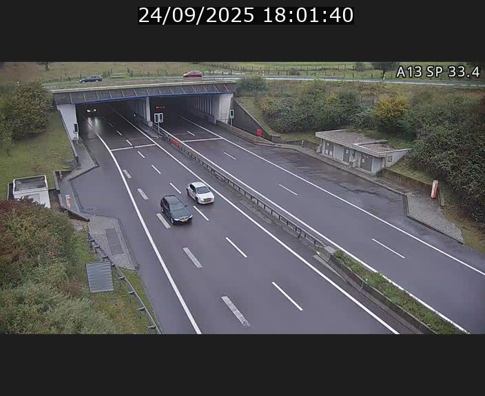Webcam trafic sur A13 à hauteur d'Altwies en direction de Mondorf-les-bains et en provenance de l'Allemagne