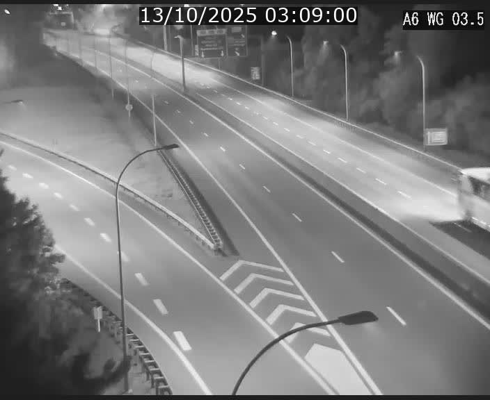 Traffic live webcam Luxembourg - Croix de Cessange - A6 - BK 3.5 - direction France/Allemagne