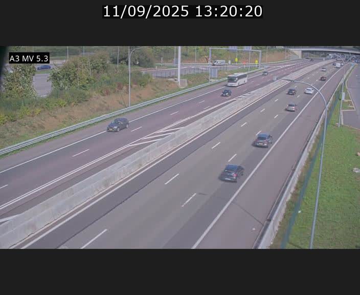 Webcam à l'Aire de Berchem au Luxembourg sur l'A3. Vue orientée vers la France