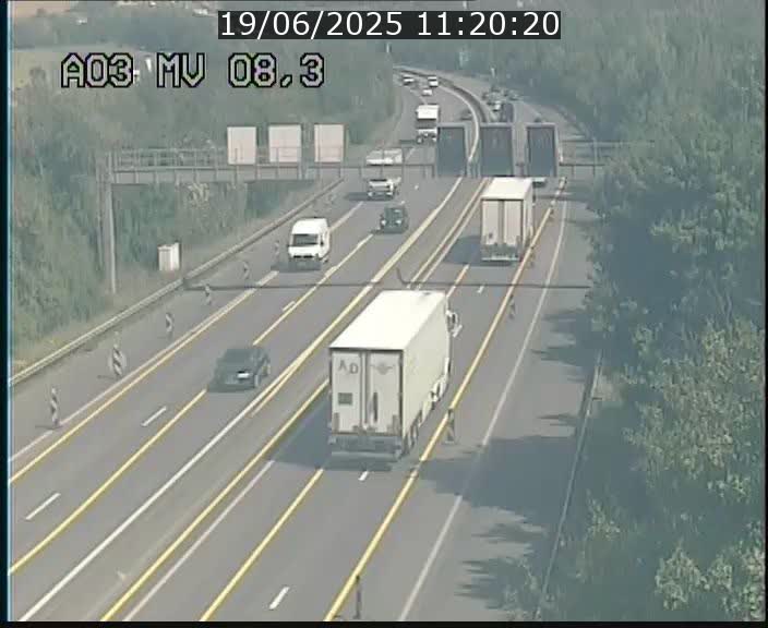Webcam Autoroute après la Croix de Bettembourg en direction de Luxembourg sur l'A3