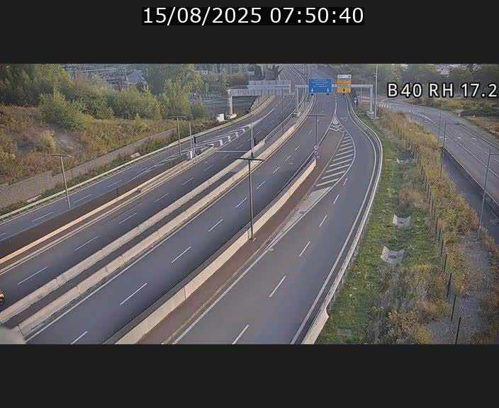 Webcam sur le contournement d'Esch Belval à hauteur de la sortie Université de Luxembourg. Vue orientée vers Luxembourg