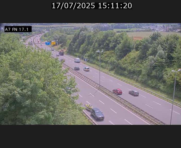 Caméra trafic Luxembourg - A7, Merscherbierg direction Mersch