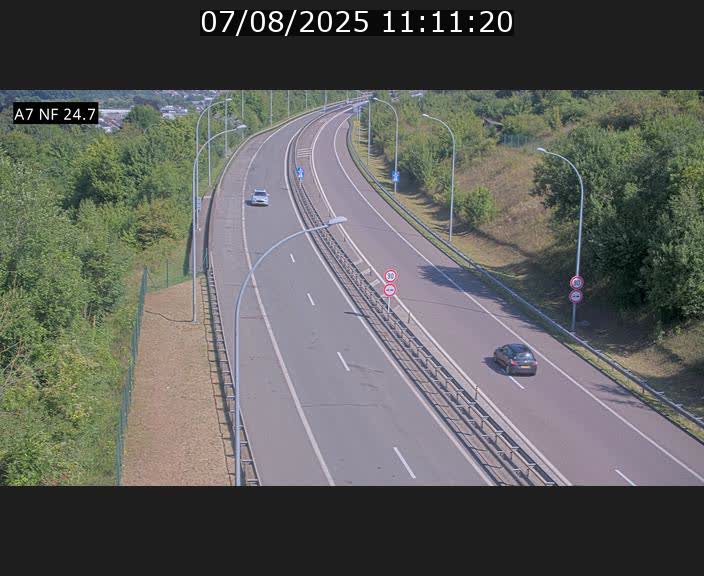 Caméra trafic Luxembourg - A7, Schieren direction Mersch