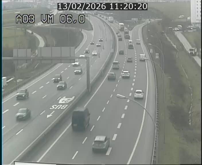 Traffic live webcam Luxembourg Aire de Berchem - A3 - BK 6 - direction France