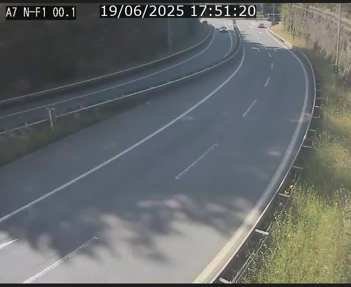 Webcam autoroute Luxembourg A7 située dans la sortie 1 Waldhof, vers la N11, avant le Tunnel Stafelter