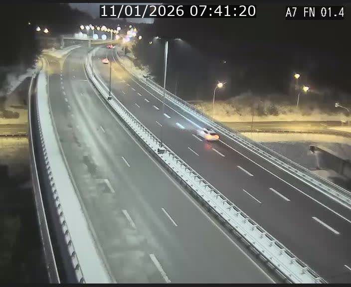 Caméra autoroute Luxembourg A7 - Tunnel Stafelter - direction Echangeur Grünewald