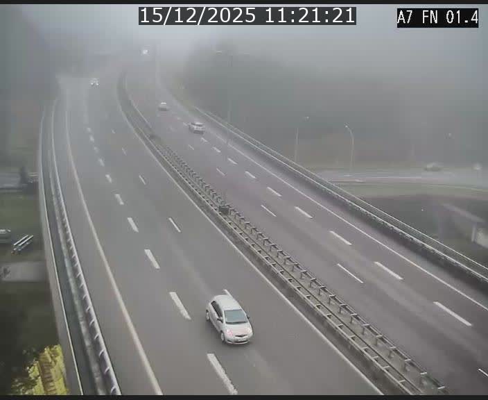 Caméra autoroute Luxembourg A7 - Tunnel Stafelter - direction Echangeur Grünewald