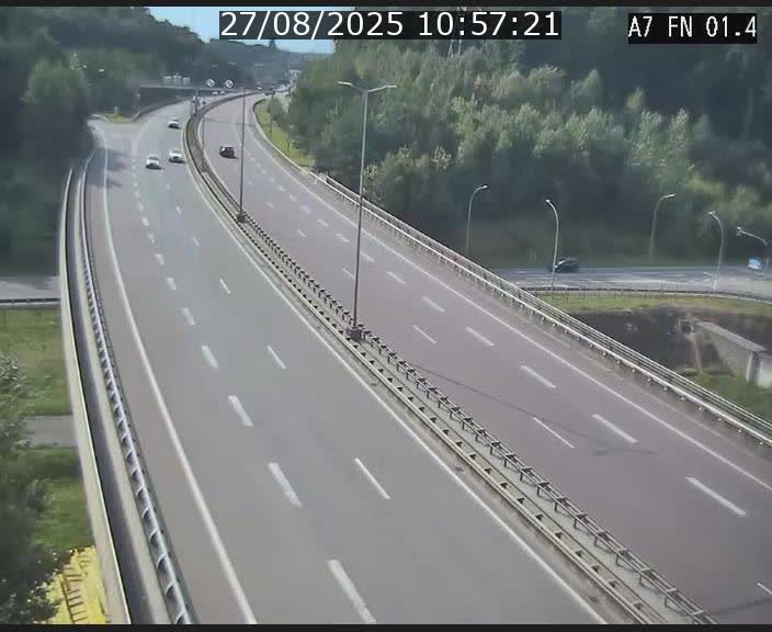 Caméra autoroute Luxembourg A7 - Tunnel Stafelter - direction Echangeur Grünewald