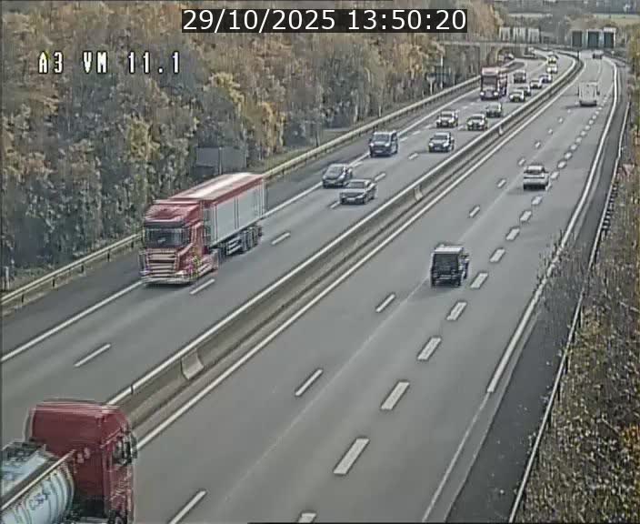 Webcam à la frontière franco-luxembourgeoise, avant la Croix de Bettembourg - BK 11.1 - direction Luxembourg-ville