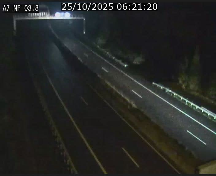 Webcam autoroute A7 au Luxembourg à la sortie du Tunnel Stafelter vers le Nord