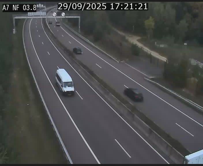 Webcam autoroute A7 au Luxembourg à la sortie du Tunnel Stafelter vers le Nord