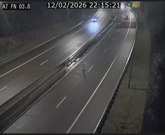 Caméra autoroute Luxembourg A7 - Passage à gibier Rëngelbour - direction Tunnel Stafelter