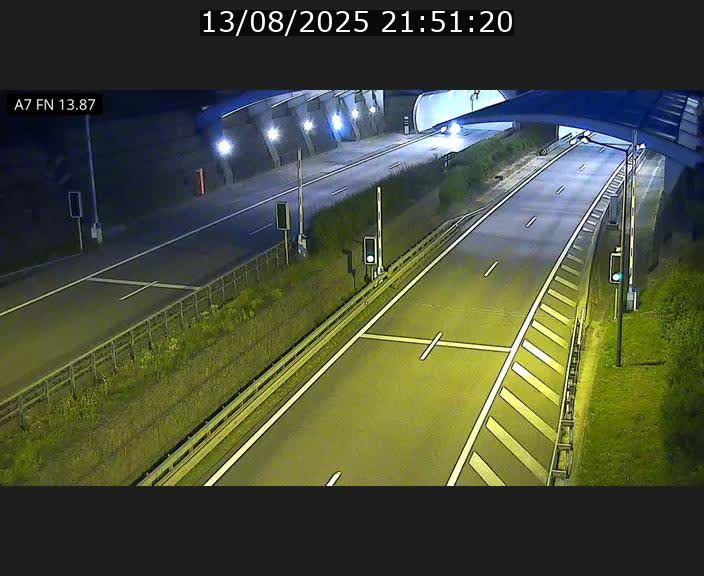 Caméra trafic Luxembourg - A7, Tunnel Gousselerbierg, entrée nord, direction Lorentzweiler