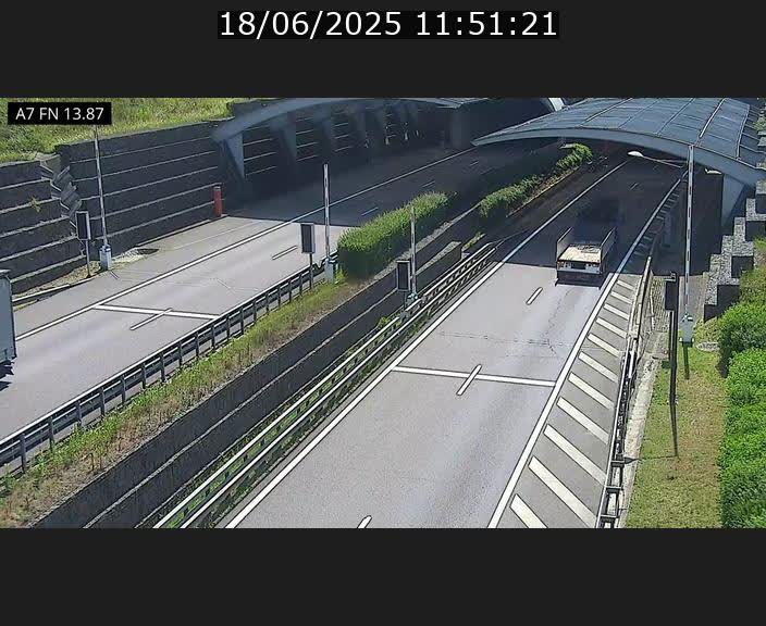 Caméra trafic Luxembourg - A7, Tunnel Gousselerbierg, entrée nord, direction Lorentzweiler